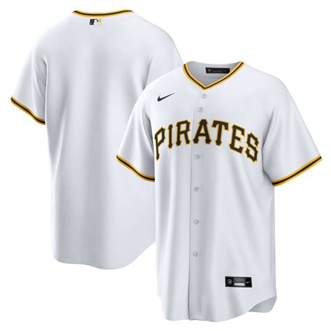 men's pittsburgh pirates nike white home blank replica jersey|pirates blank jersey.